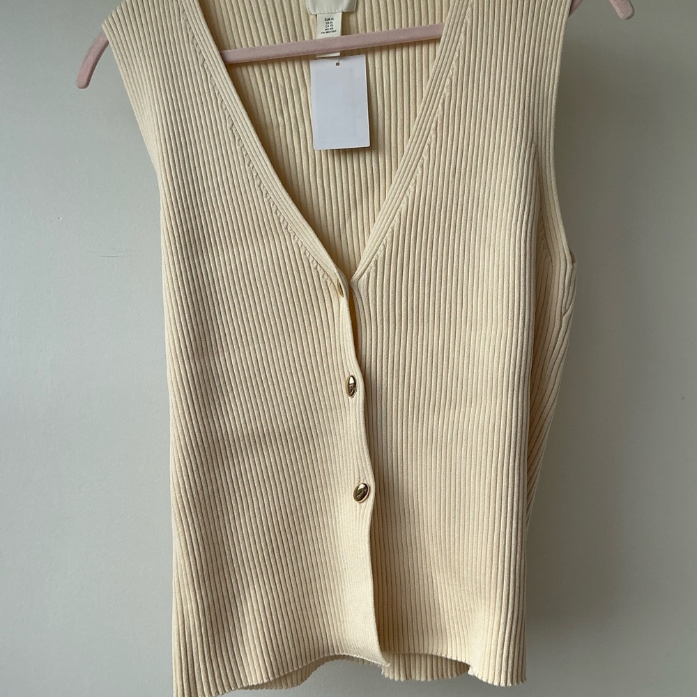 H&M Beige Ribbed Knit Top - Picture 6 of 7